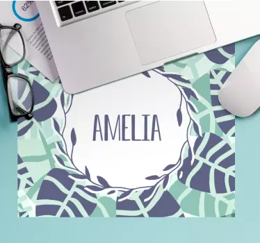 Tappetino mouse personalizzabile con motivo floreale - TenStickers