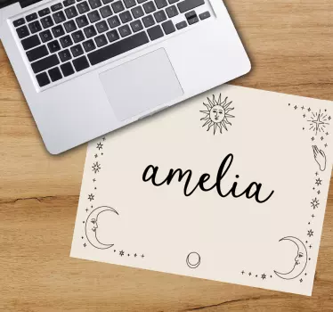 Tappetino mouse personalizzabile con nome celestiale - TenStickers