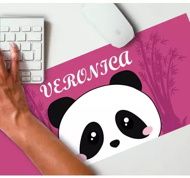 Tappetino mouse personalizzabile design faccia di panda - TenStickers