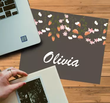 Tappetino mouse personalizzabile design floreale - TenStickers