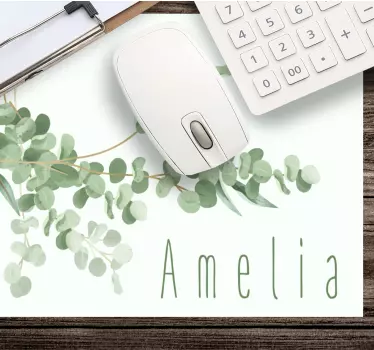 Tappetino mouse personalizzabile foglia di eucalipto - TenStickers