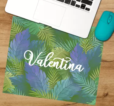 Tappetino mouse personalizzabile foglie tropicali - TenStickers