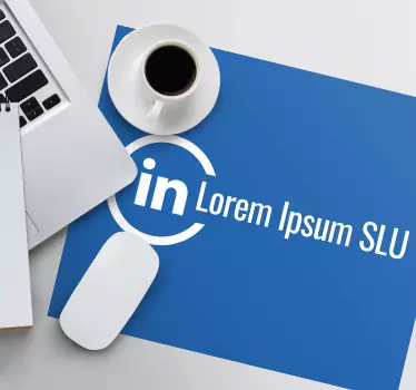 Tappetino mouse personalizzabile logo con testo - TenStickers