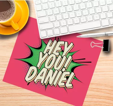 Tappetino mouse personalizzabile messaggio comic bold - TenStickers
