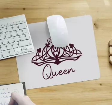 Tappetino mouse personalizzabile motivo corona elegante - TenStickers