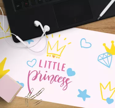 Tappetino mouse personalizzabile motivo corona incantevole - TenStickers