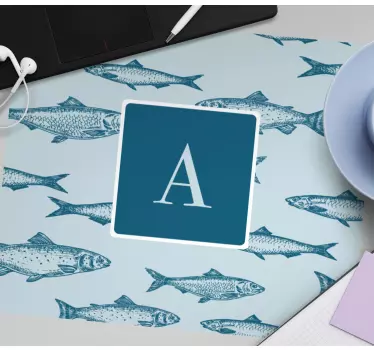 Tappetino mouse personalizzabile motivo pesci artistico - TenStickers