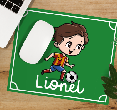 Tappetino mouse personalizzabile personaggio calcio giocoso - TenStickers
