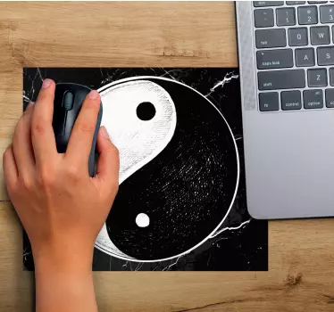 Tappetino mouse personalizzabile simbolo yin yang - TenStickers
