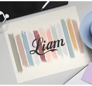 Tappetino mouse personalizzabile strisce colorate - TenStickers
