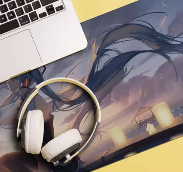 Tappetino per mouse anime Ragazza del giocatore di anime - TenStickers