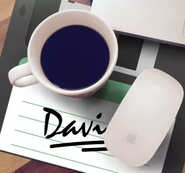 Tappetino per mouse con nome Blocco note personalizzato - TenStickers