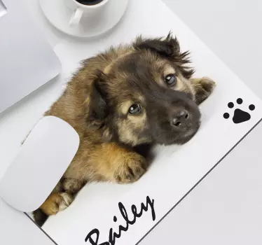 Tappetino per mouse con nome Foto e nome del cane personalizzati - TenStickers