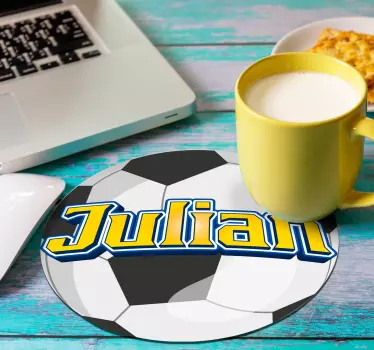 Tappetino mouse con nome palla personalizzata - TenStickers
