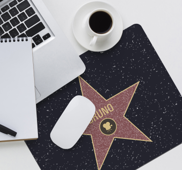 Tappetino mouse con nome stella Hollywood - TenStickers