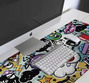 Tappetino per mouse in vinile per giochi graffiti - TenStickers