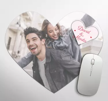 Tappeto pvc mouse a cuore e foto personalizzata - TenStickers