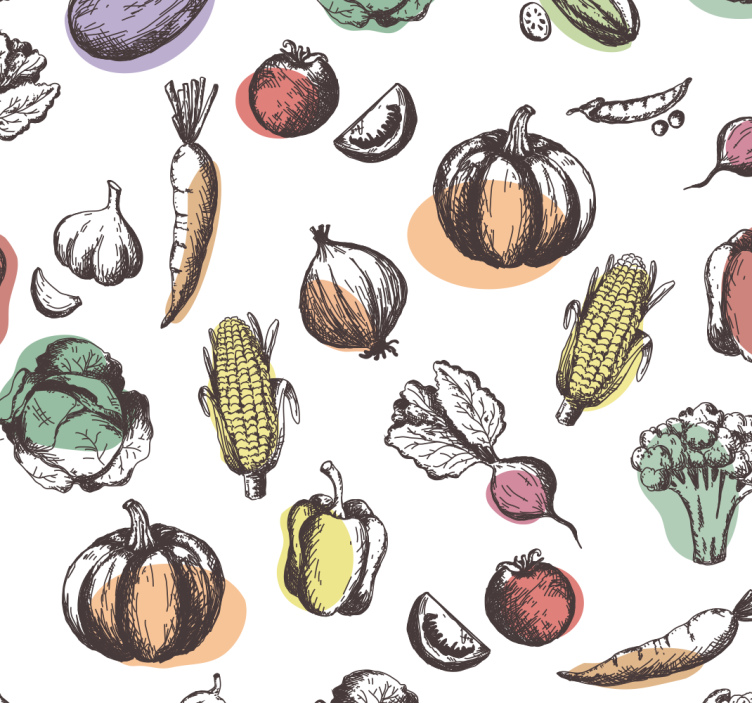 Tenda a rullo cucina ingredienti modello stile retrò - TenStickers