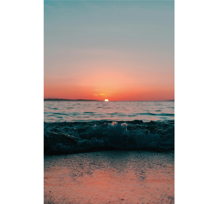 Tenda a rullo bagno tramonto su una spiaggia - TenStickers