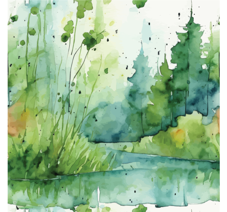 Tenda a rullo bagno palude astratta - TenStickers