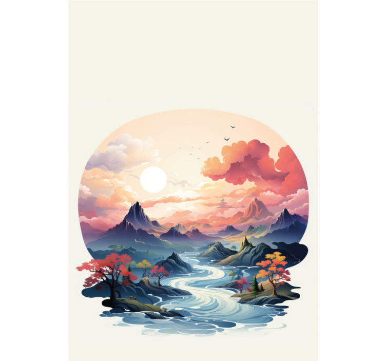 Tenda a rullo bagno motivo zen colorato - TenStickers