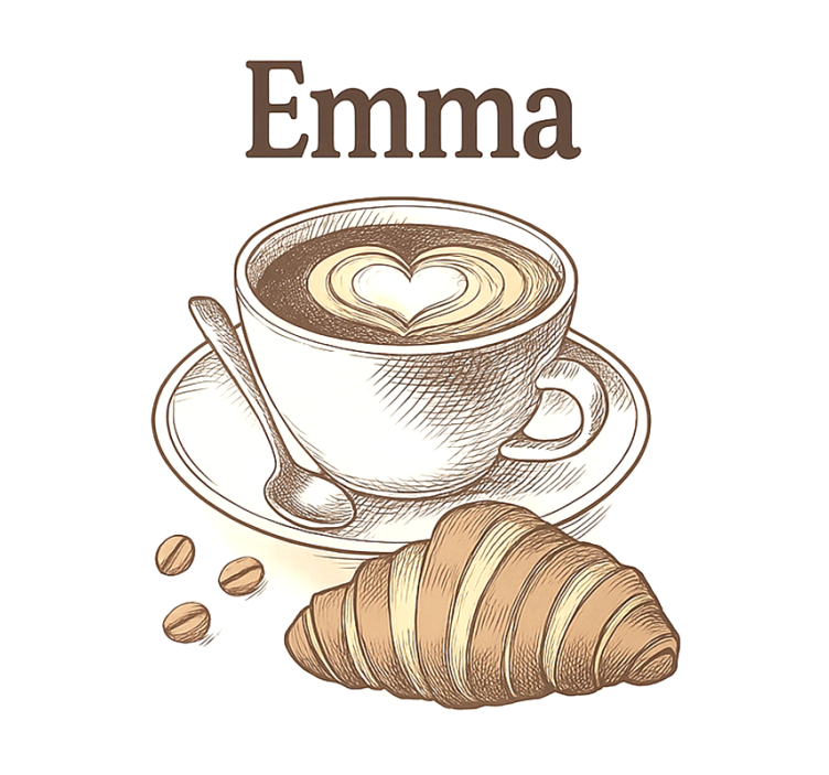 Tenda a rullo cucina design personalizzato del caffè - TenStickers