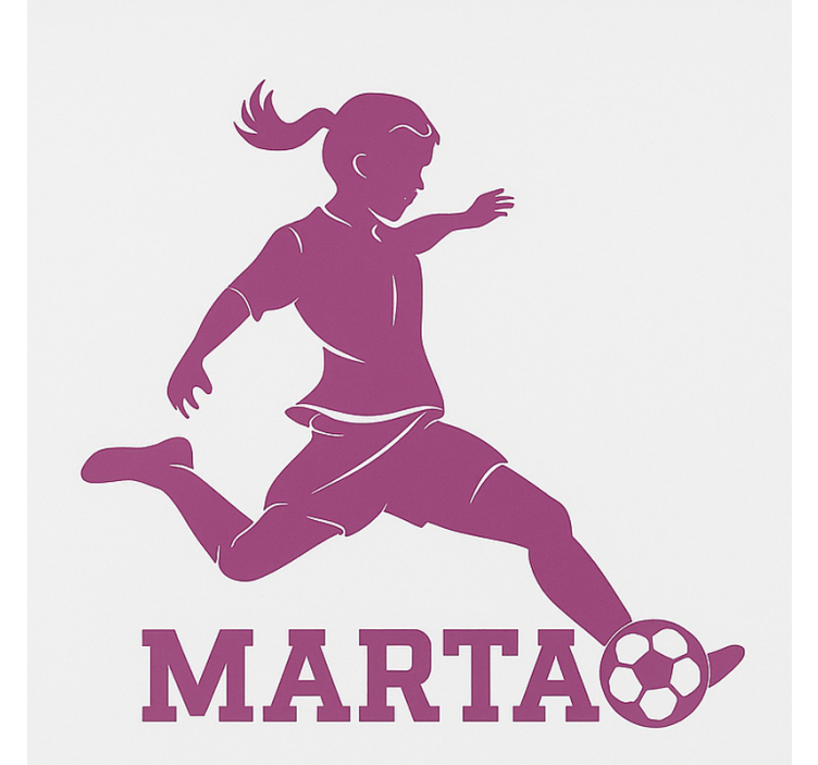 Tenda a rullo cameretta giocatrice di football ragazza - TenStickers