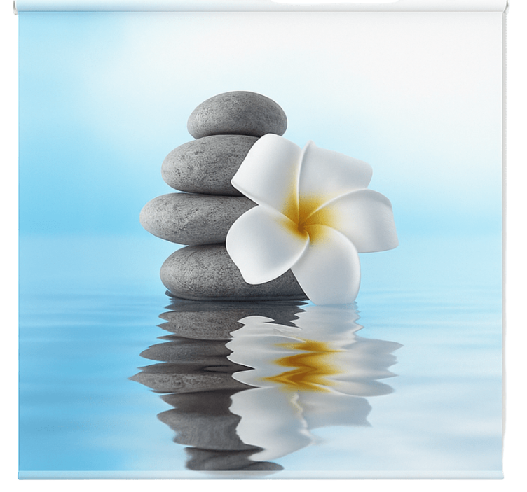 Tenda a rullo bagno blu traslucido zen - TenStickers