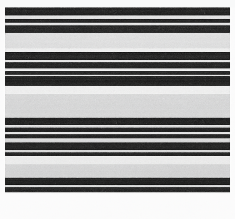 Tenda a rullo bagno righe bianco nero - TenStickers