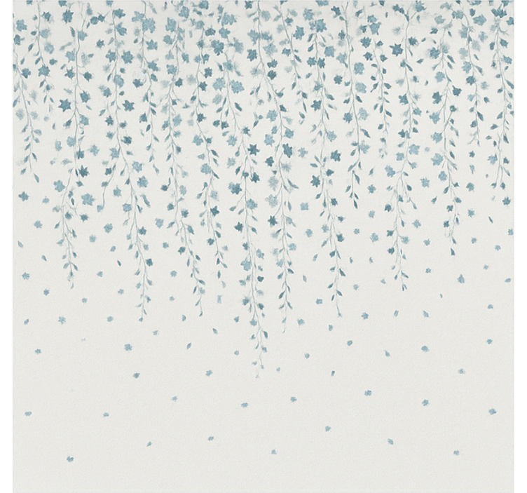 Tenda a rullo bagno cascata di fiori blu - TenStickers