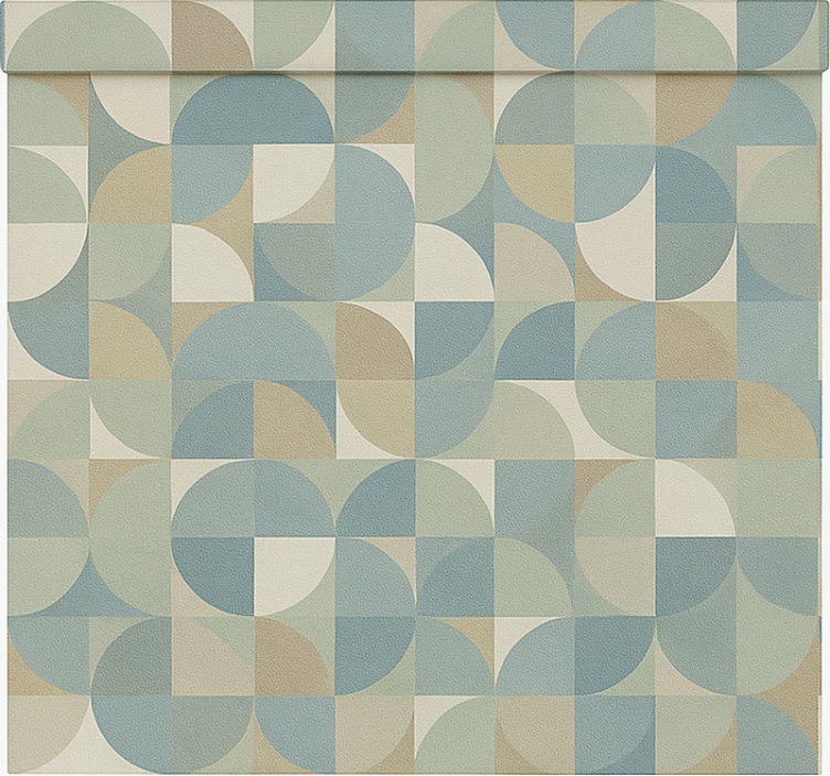 Tenda a rullo moderna forme astratte verdi - TenStickers