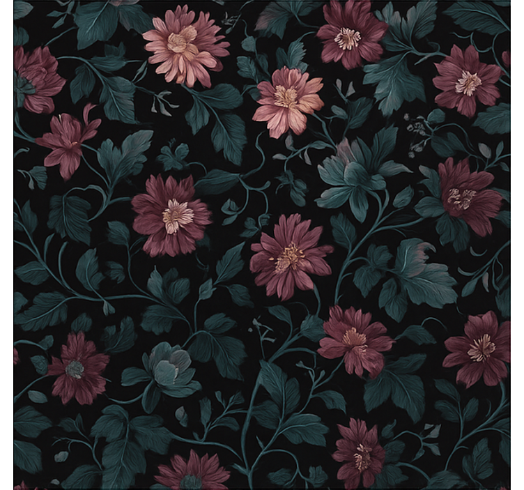 Tenda da ufficio a rullo botaniche vintage scure - TenStickers