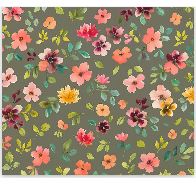 Tenda a rullo cucina fiori vivaci ad acquerello - TenStickers