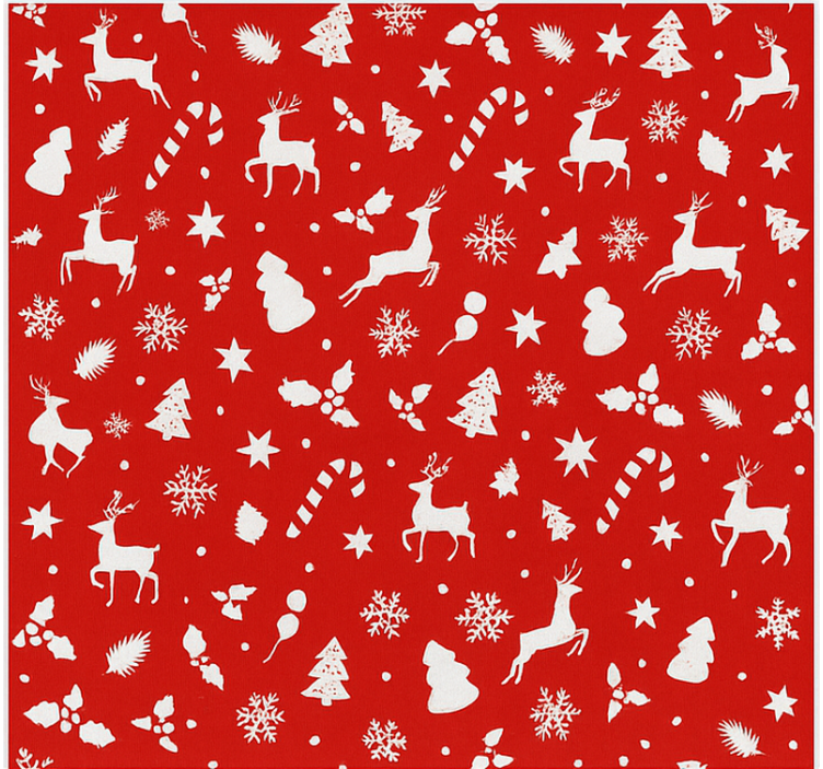 Tenda a rullo soggiorno motivo di babbo natale pastello - TenStickers