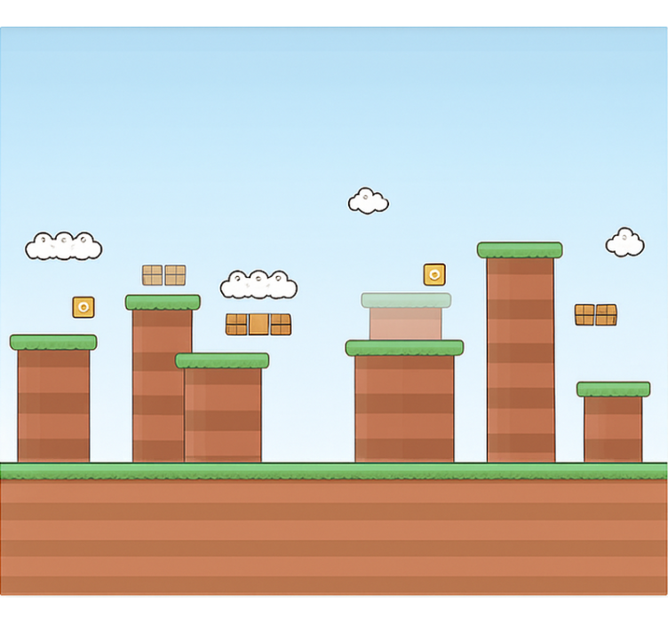 Tenda a rullo gamer potenzia i blocchi di gioco - TenStickers