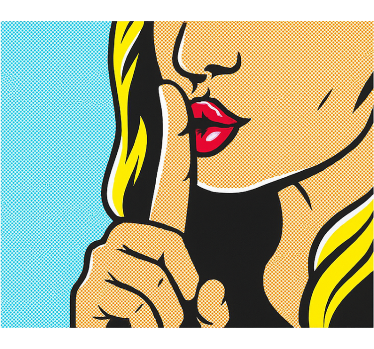 Tenda a rullo camera ragazzi ragazza pop art che fa silenzio - TenStickers