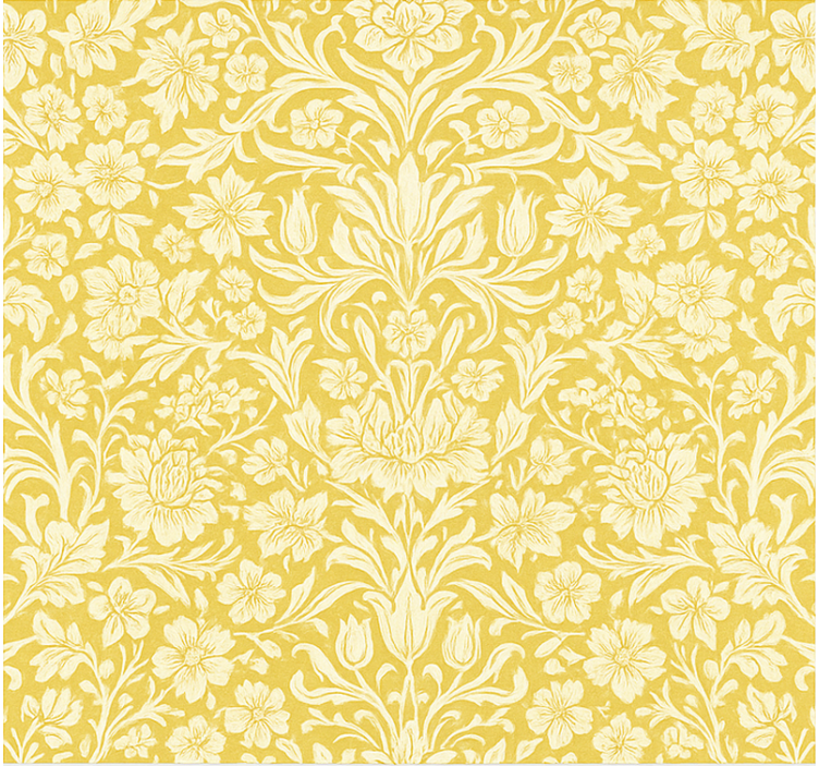 Tenda a rullo sala da pranzo fiori mandala gialli - TenStickers