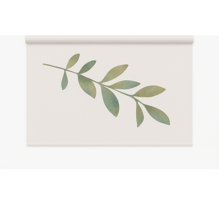 Tenda a rullo per ufficio grande foglia - TenStickers