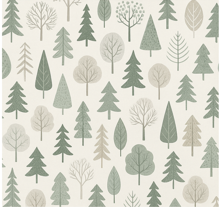 Tenda a rullo stile nordico foresta scandinava calma - TenStickers
