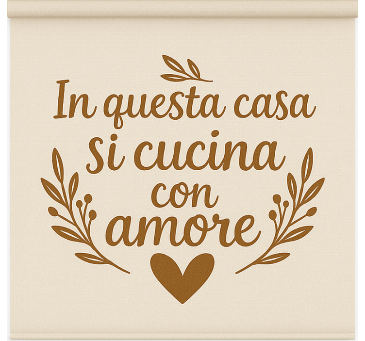 Tenda a rullo cucina cucina con amore - TenStickers