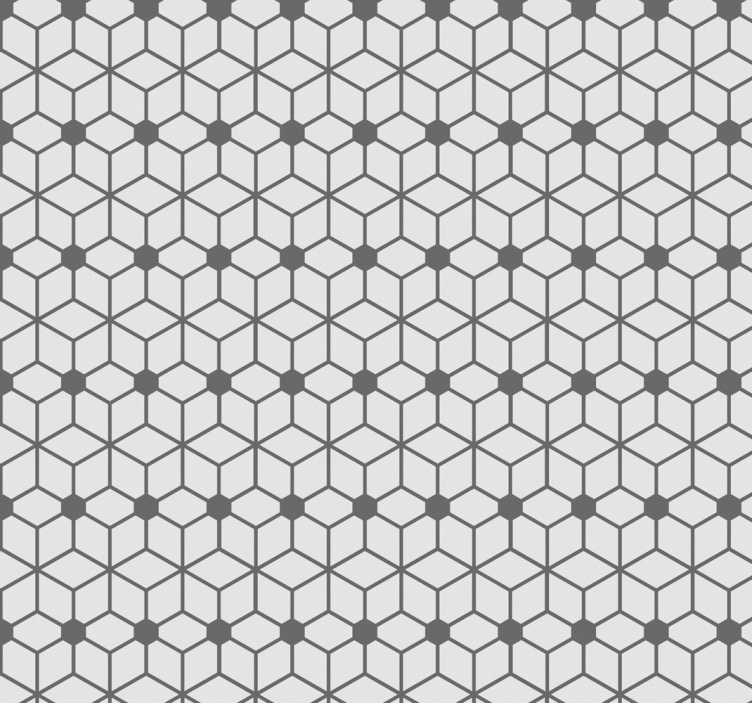 Tenda a rullo bagno disposizione piastrelle esagonali - TenStickers