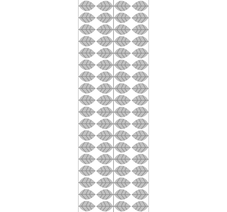 Tenda a rullo sala da pranzo composizione foglie eleganti - TenStickers