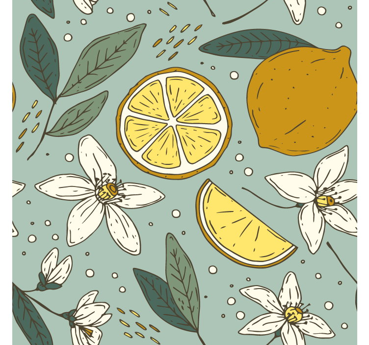 Tenda a rullo cucina motivo limoni colorati - TenStickers