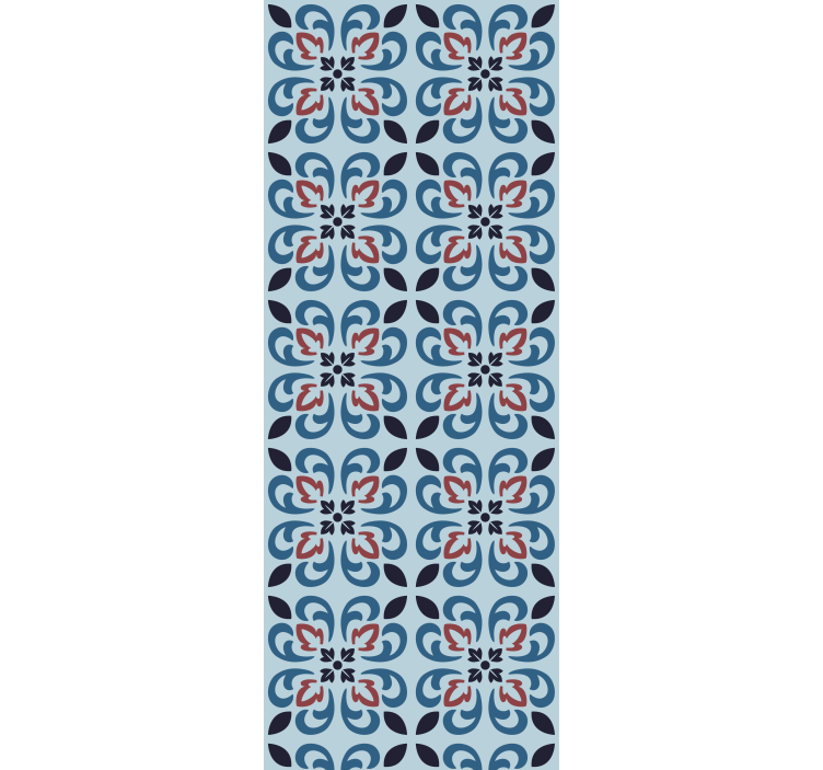 Tenda a rullo cucina piastrella portoghese tonda azzurra - TenStickers