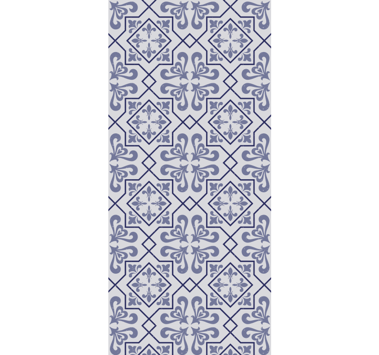 Tenda a rullo cucina piastrella portoghese blu octagonale - TenStickers