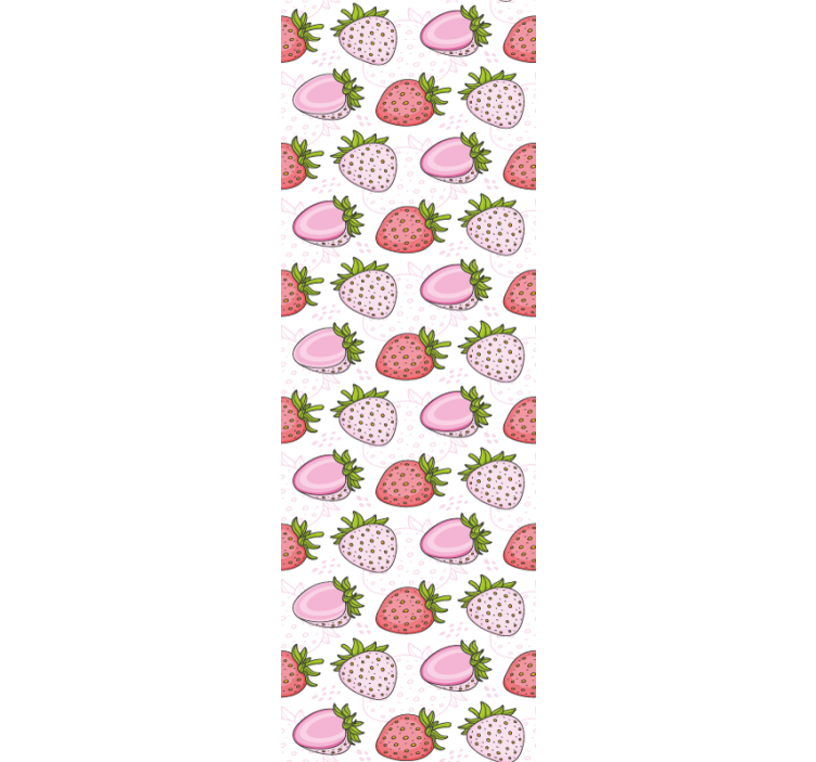 Tenda a rullo cucina fragole rosa e rosse seamless - TenStickers