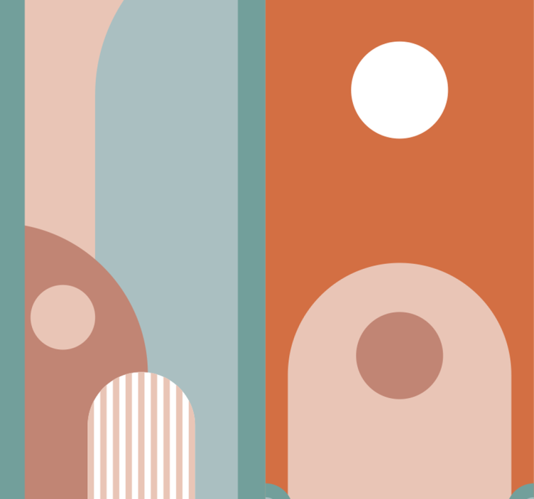 Tenda a rullo sala da pranzo carta da parati gioiosa - TenStickers