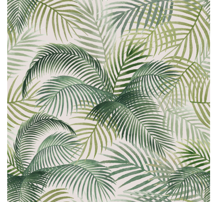 Tenda a rullo sala da pranzo foglie verdi selvatiche - TenStickers