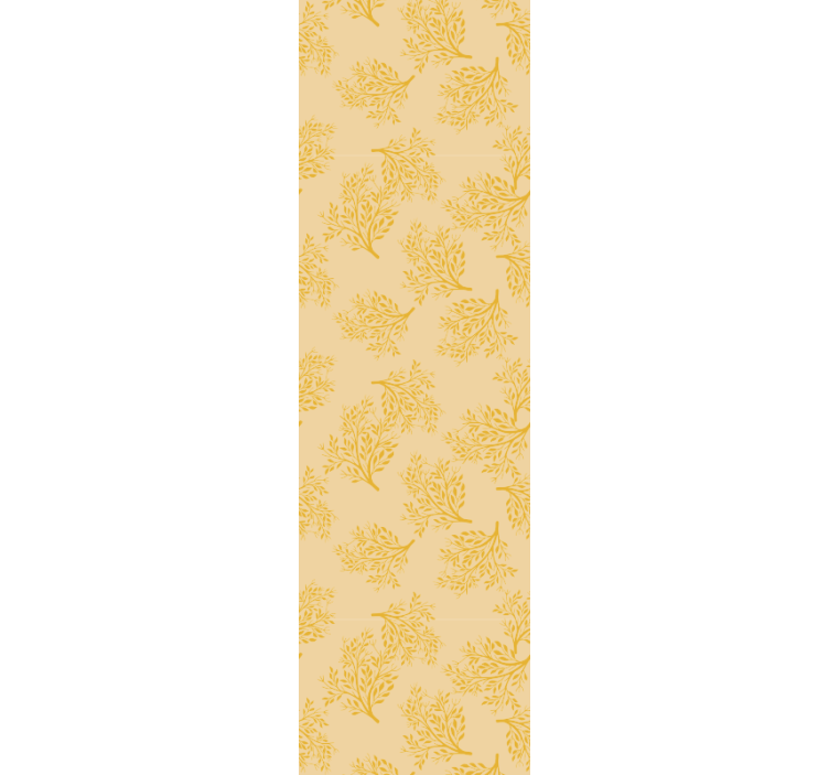 Tenda a rullo sala da pranzo alberi arancioni nordici - TenStickers