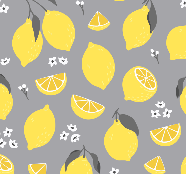 Tenda a rullo sala da pranzo limone tropicale - TenStickers